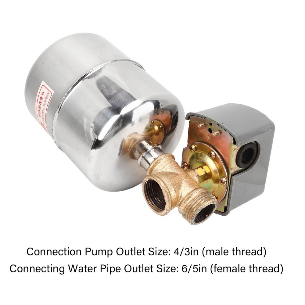 Automatic Water Pump Pressure Control Switch Kit For Self-Priming Pumps Use