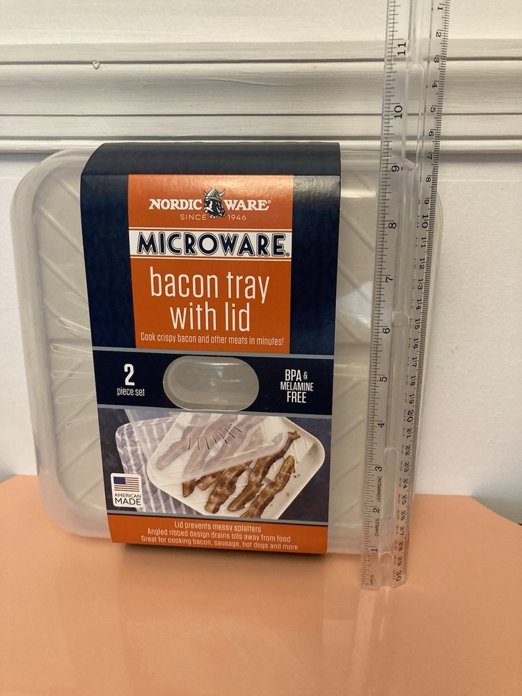 MICROWAVE BACON TRAY WITH LID