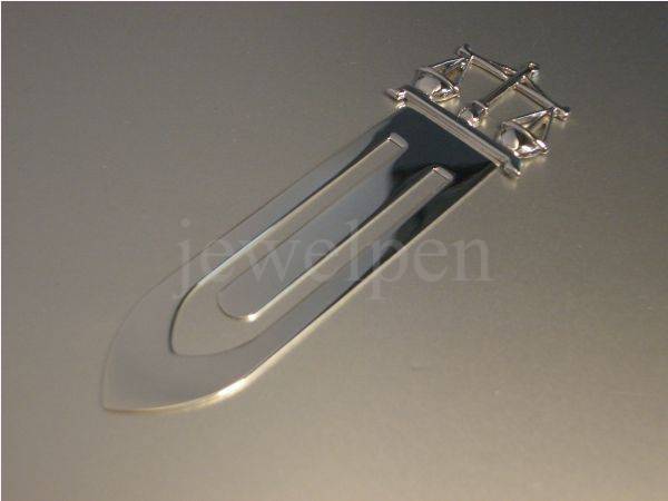 Bookmark Justitia Scale Suum Cuique Solid 925 Sterling Silver (V1)