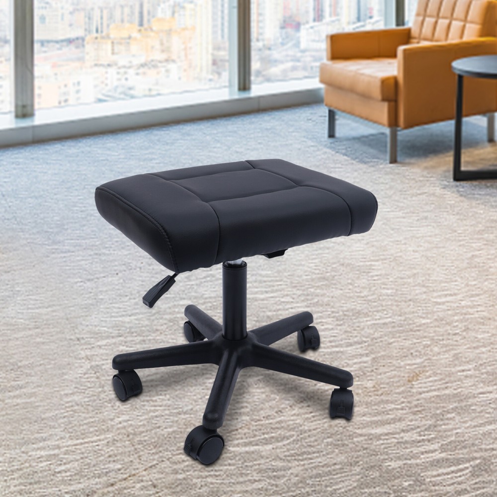 Footstool on Wheels, 15"-20" Height Adjustable, Rolling Stool Foot Rest stool US