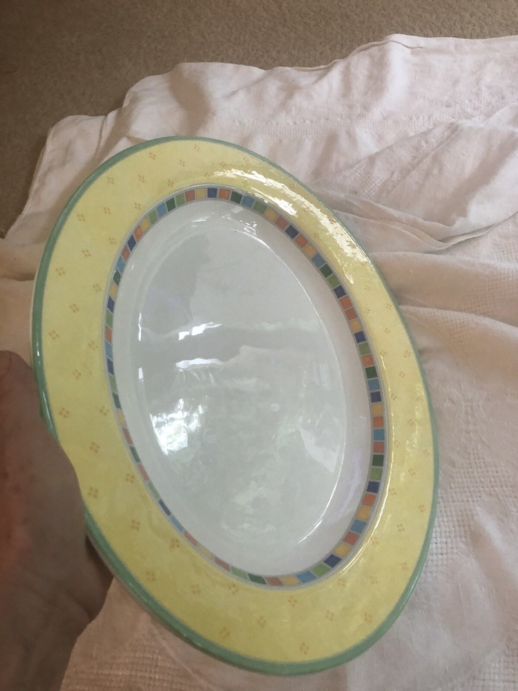 VILLEROY BOCH Twist Alea Limone Oval Serving Platter EUC