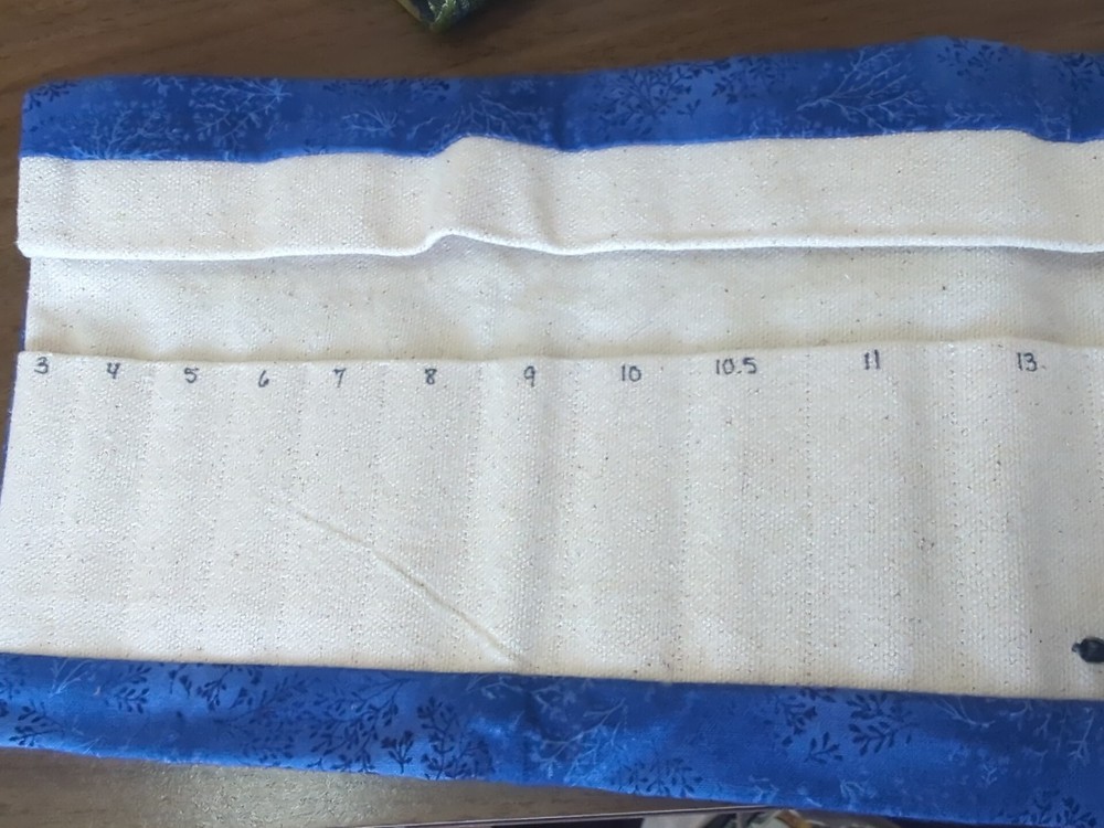 Interchangeable Needle Case Handmade Aprox 16" X 6"