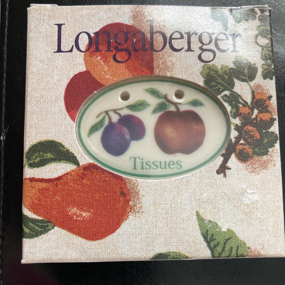 Longaberger TISSUES Tie-On FRUIT MEDLEY ~ NIP