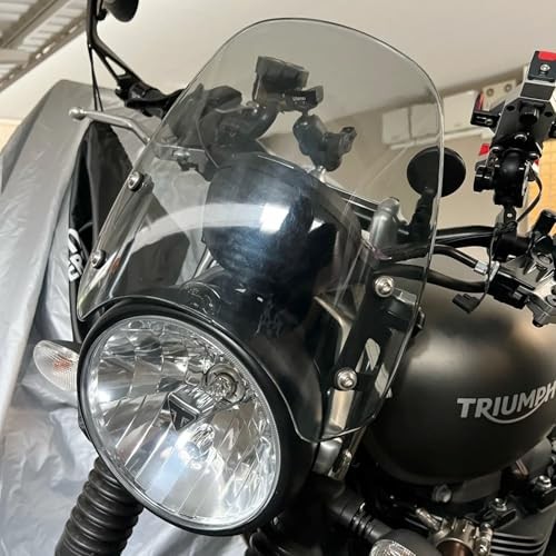 Motorcycle Double Bubble Windshield Windscreen Visor Compatible with Street