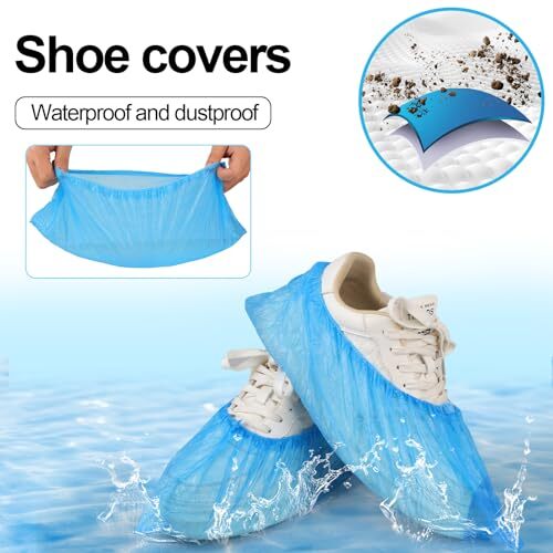100 Pack Disposable Shoe Covers Non-Slip Shoe Boots Protector Covers for Work