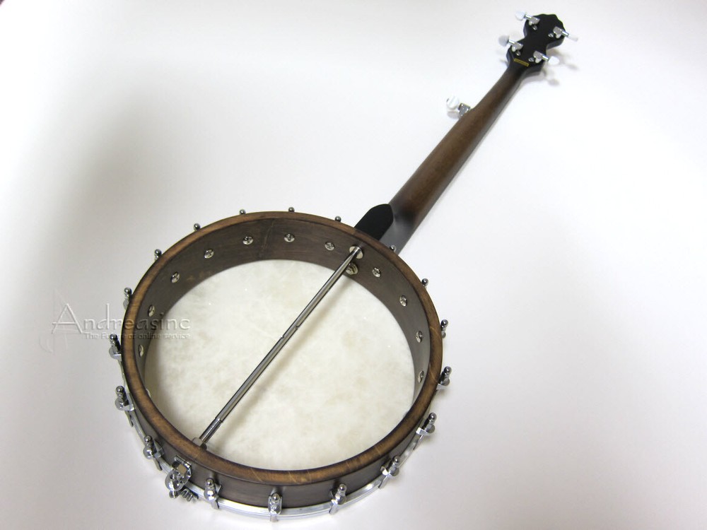 GOLD TONE 5-STRING OPEN BACK LEFT HAND BANJO PACKAGE w/ GIG BAG, DVD & STRAP