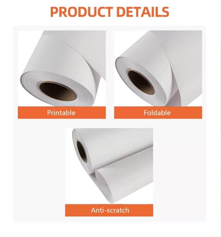 60"x100'，1 Roll， Polyester Cotton Inkjet Printing Canvas Roll for UV Printer