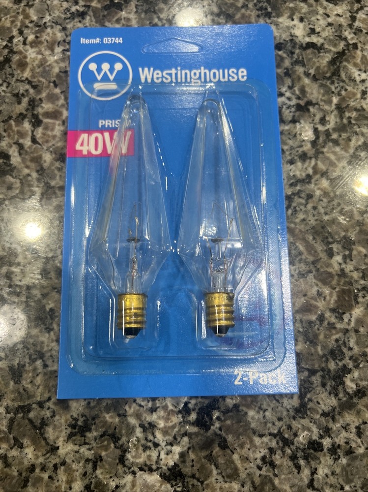 Westinghouse Prism 40w Light Bulb #03744. 2 Bulb Pack