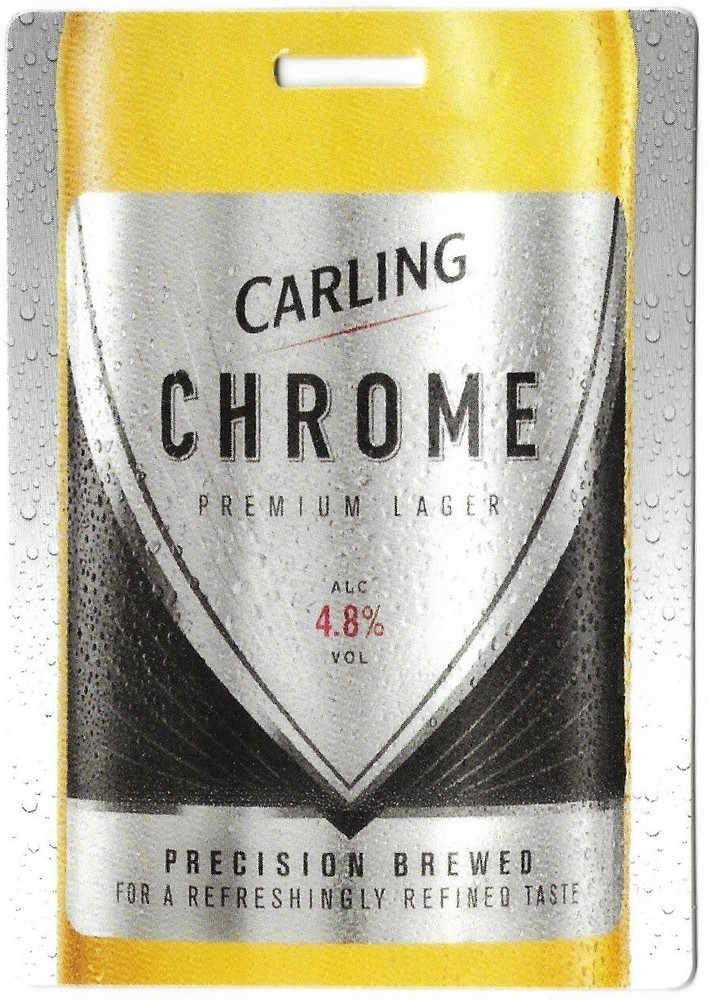 Carling Chrome Bottle Tag