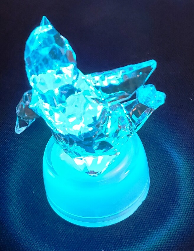 Very Nice 4" Plastic Clear Lightup Color-Changing Figure Decor Nightlight