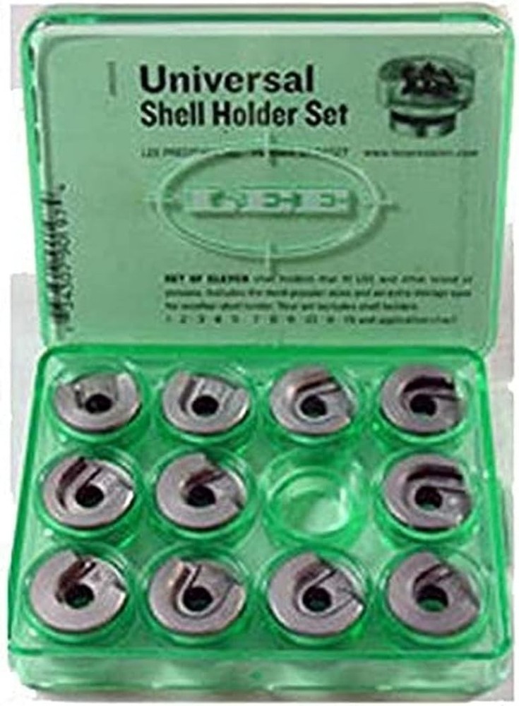 Complete Shell Holder Set for Reloading with Clear Storage and 11 Holders