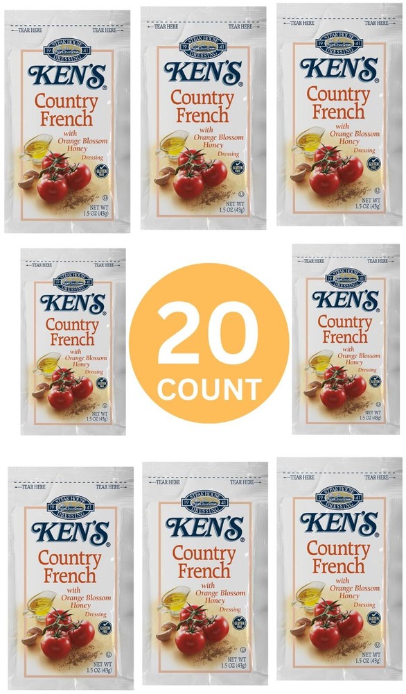 20 Count | Salad Dressing Packets | Individual Single Serve Salad Dressing