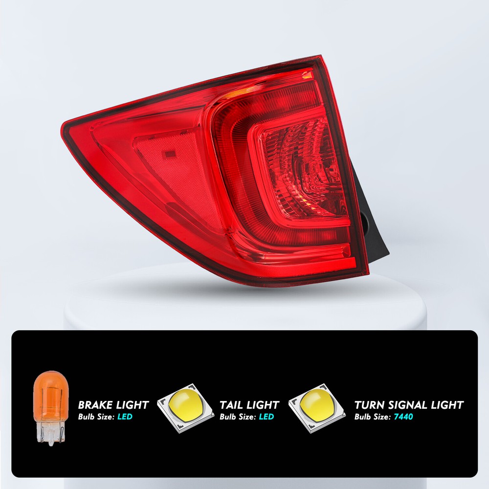 For 2016 2017 2018 Honda Pilot Rear Outer Left Side Tail Light Brake Lamp