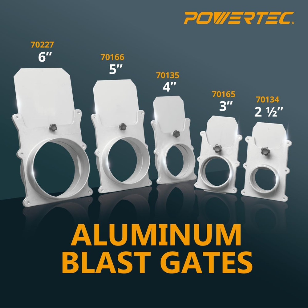 70166-P2 5" Aluminum Blast Gate, 2 PK