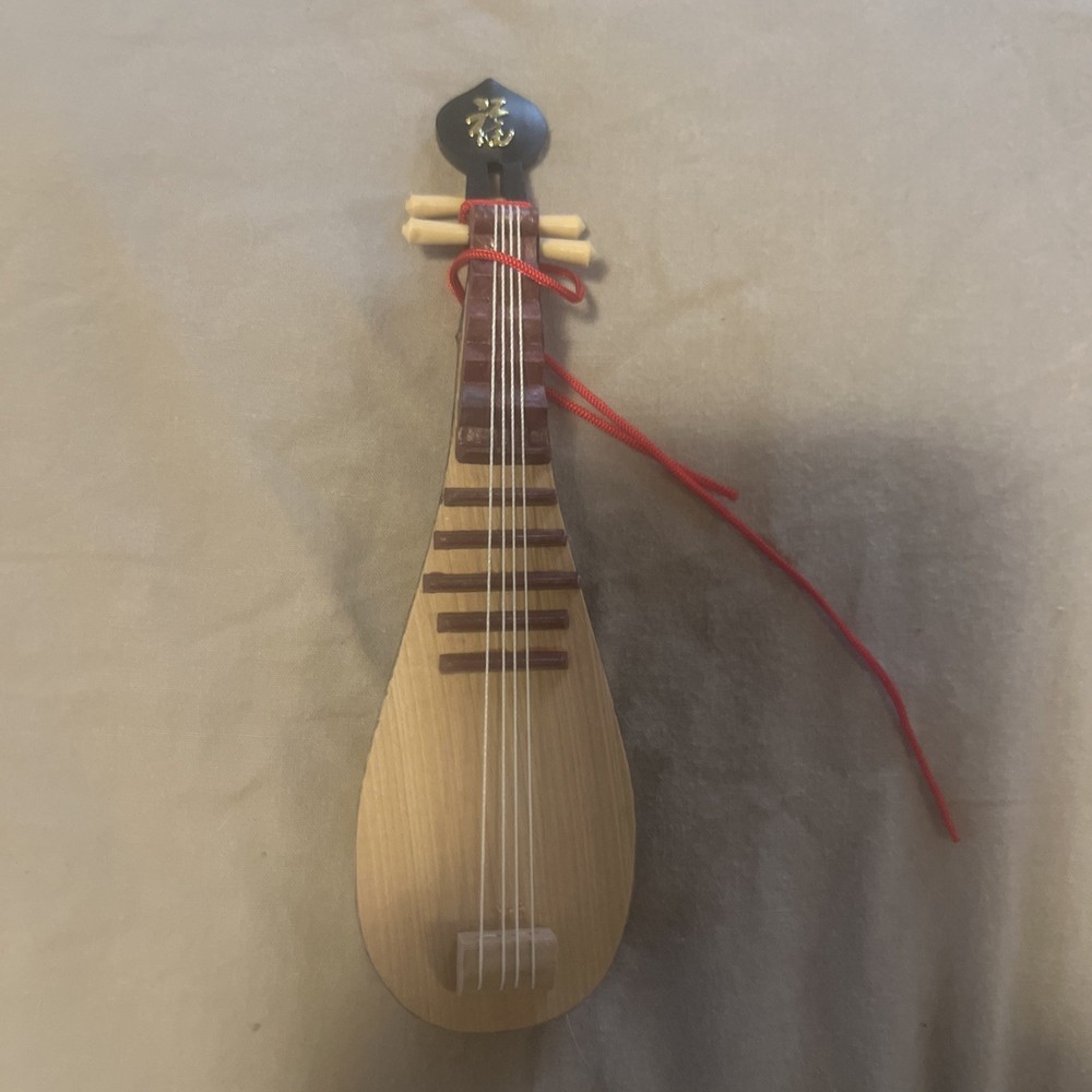 Vtg 4 Pc Miniature Chinese Classical Instrument Set