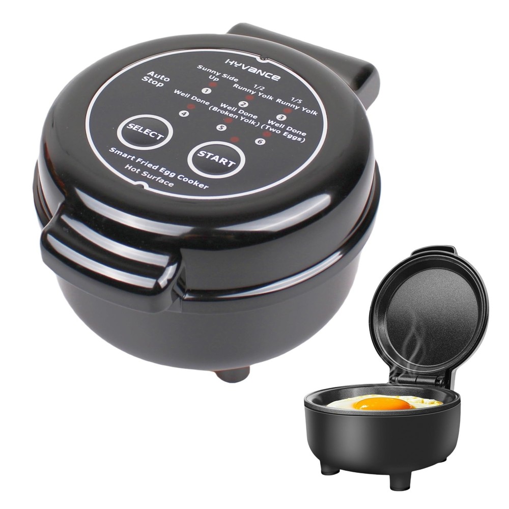 Smart Fried Egg Cooker, Automatic Fried Egg Maker for 6 Features like Sunny S...