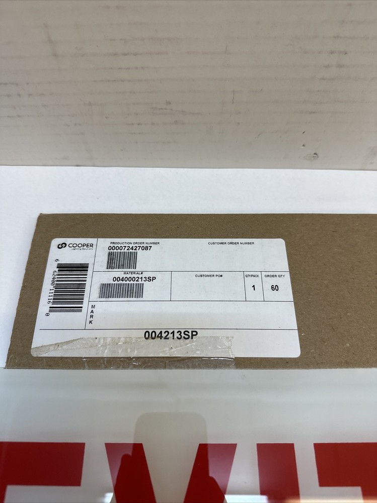 Cooper Lighting Red Exit Sign 000072427087