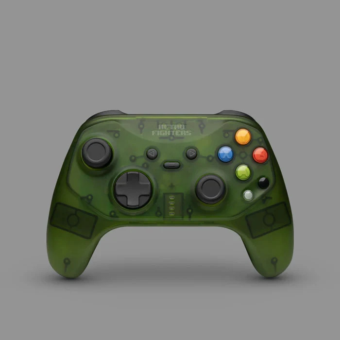 Retro Fighters Hunter  Wireless Controller Green - XBOX/Switch/PC