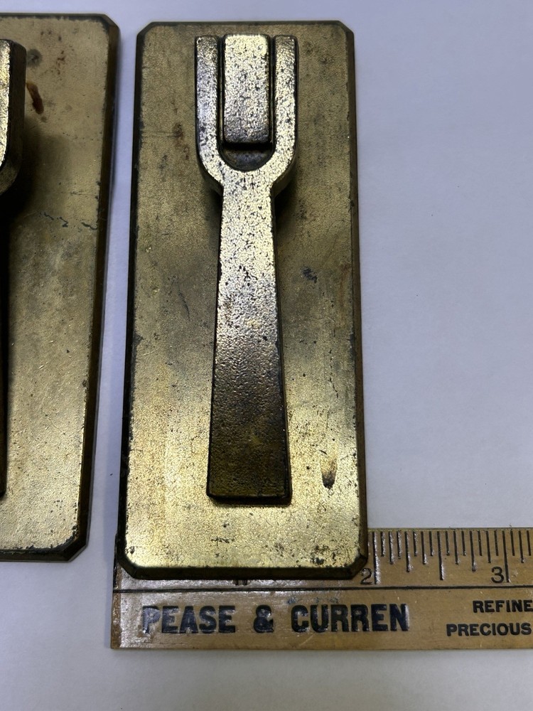 Unique, Heavy Brass Drawer Pulls Set Of 4