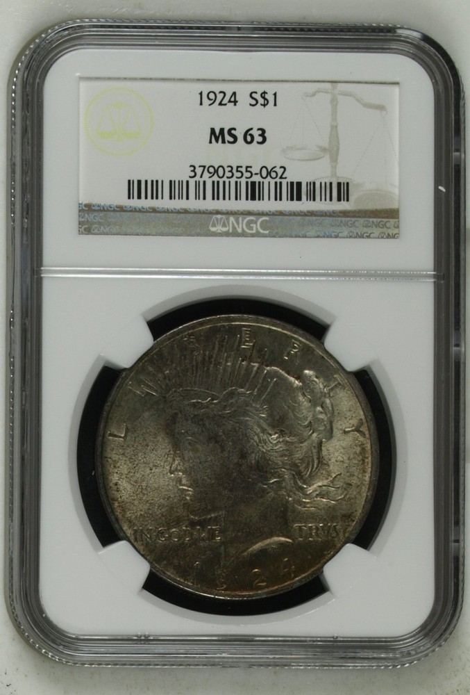 1924 Peace Silver Dollar NGC MS-63