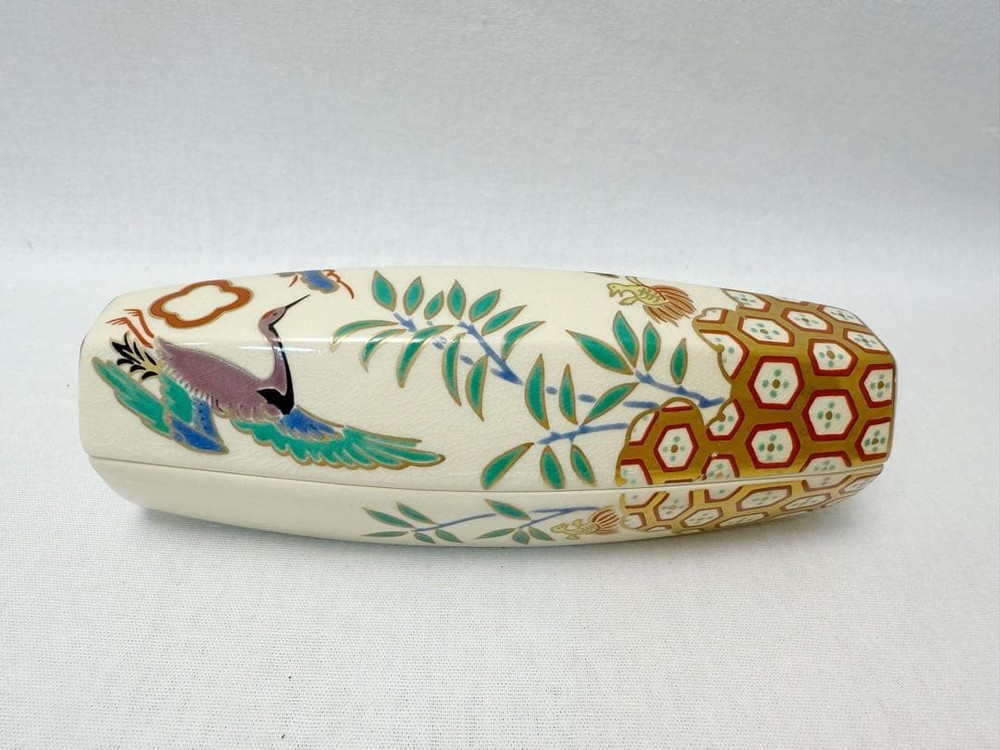Japanese Tea Ceremony Ceramic Incense Container Ninsei Style Artisan Made