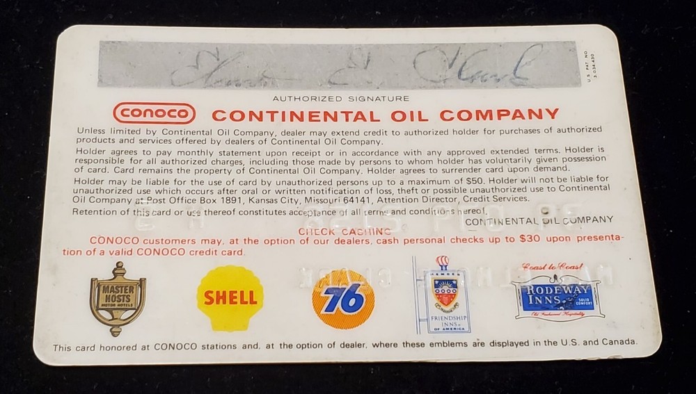 CONOCO ~ Credit Card ~ exp ? ~ our cc2013