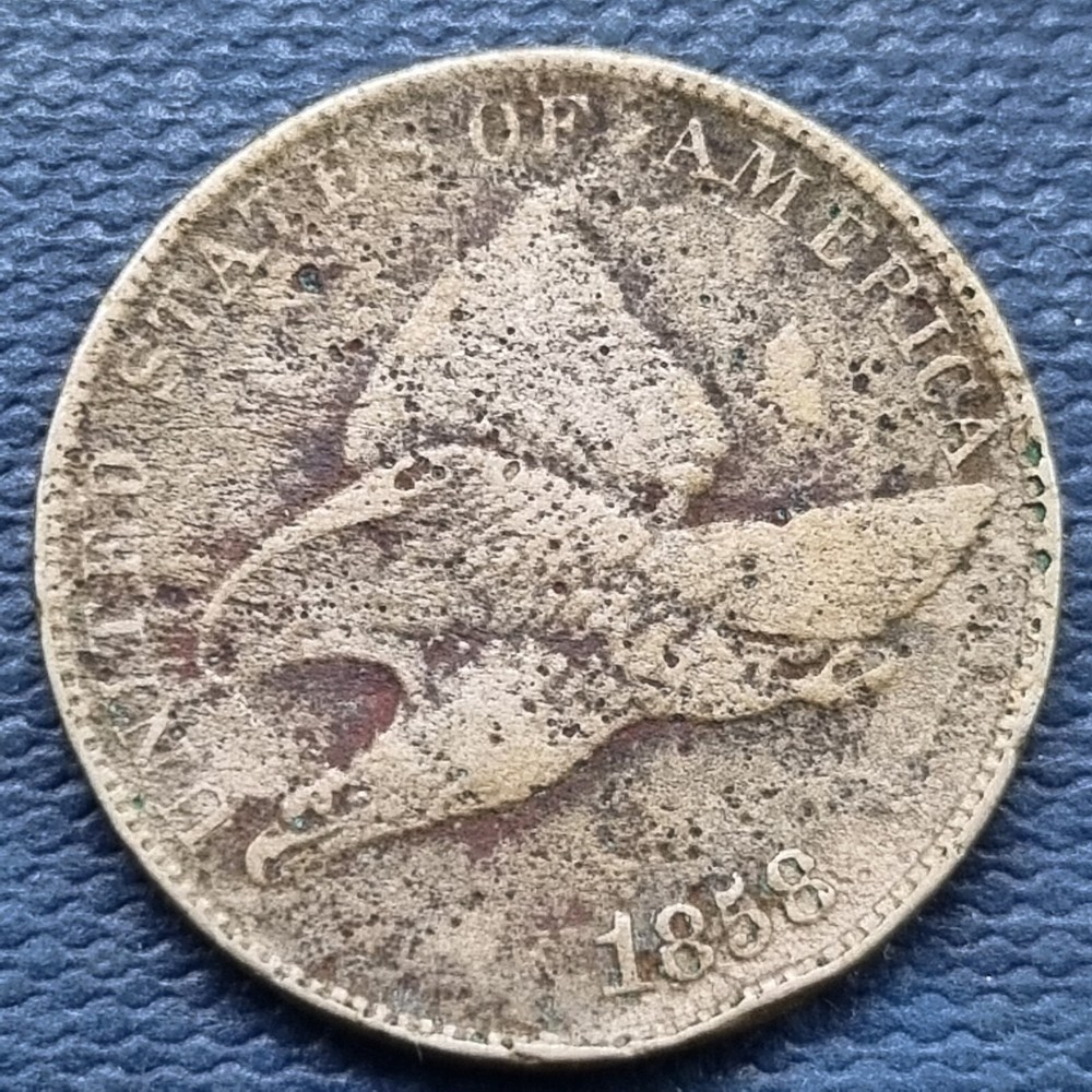 1858 Flying Eagle Cent 1c Better Grade XF Details #88730