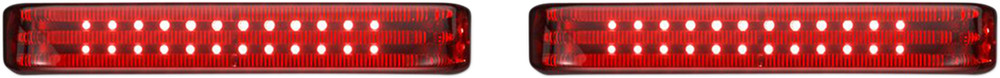 Custom Dynamics Chrome/Red Sequential LED Saddlebag Lights PB-SBSEQ-SS8-CR