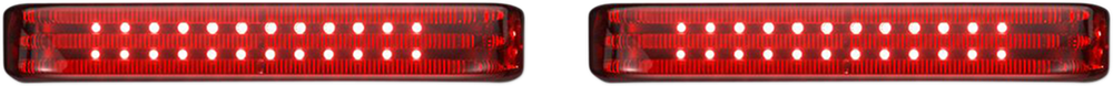 Custom Dynamics Chrome/Red Sequential LED Saddlebag Lights PB-SBSEQ-SS8-CR