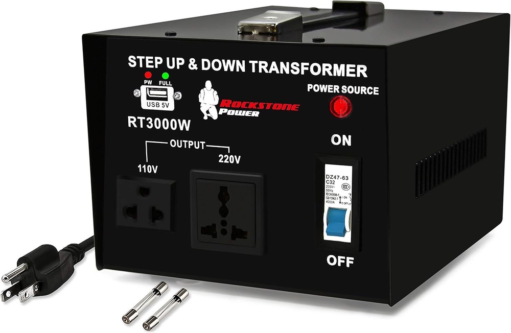 3000W Voltage Converter Transformer Step Up Down 110V/220V USB CE Certified