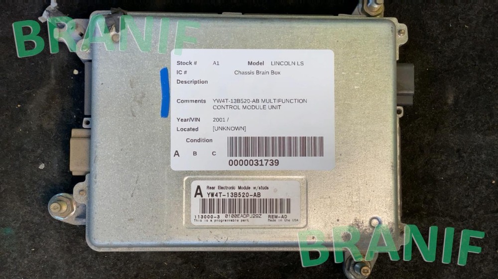 LINCOLN LS Multifunction Control Module Unit YW4T-13B520-AB