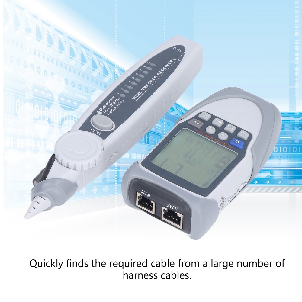 Digital Network Cable Tester With LCD Analogue/digitizing/POE Support For