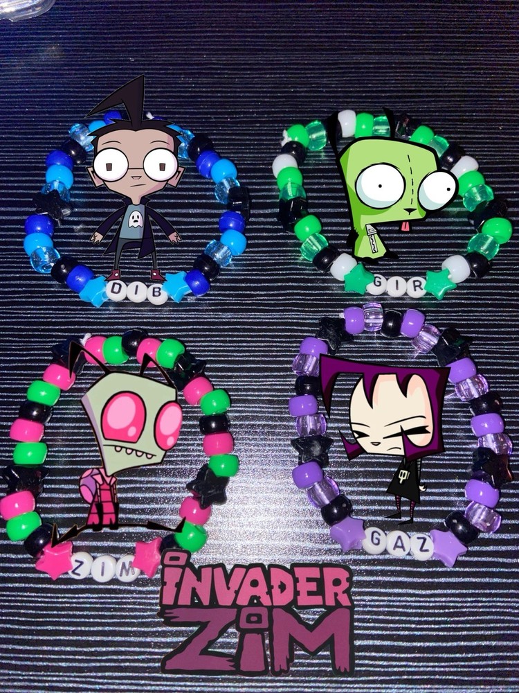 Single Kandi Bracelets Invader Zim Full Set