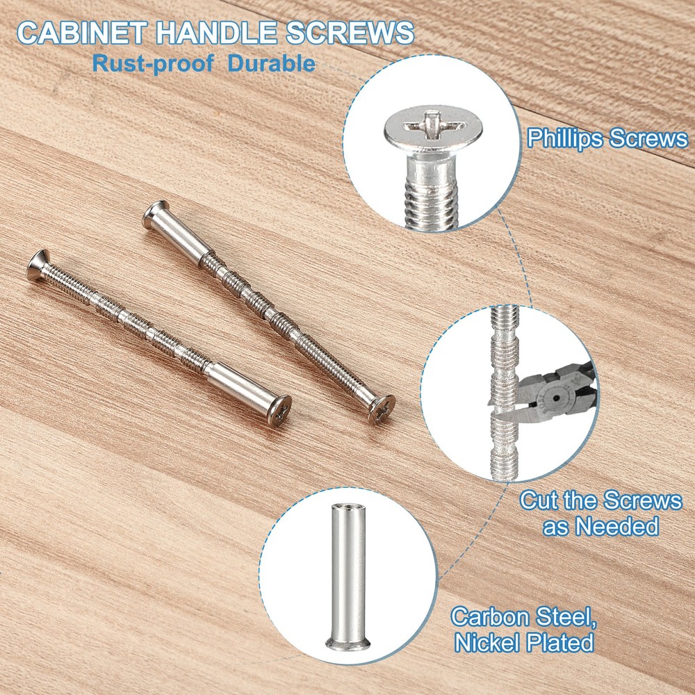 50Pcs M4x45 Cabinet Screw Phillips Flat Countersunk Break Away Screw