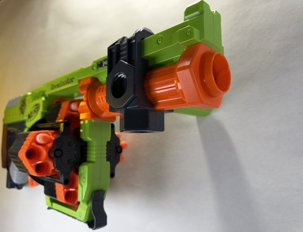 Nerf Zombie Strike Doominator Blaster w/ Rotating Drum Tested Working
