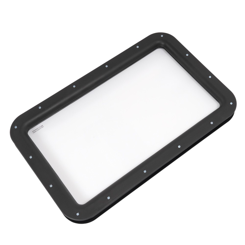 Black RV Entry Entrance Door Window For RV Camper Cargo Truck Trailer