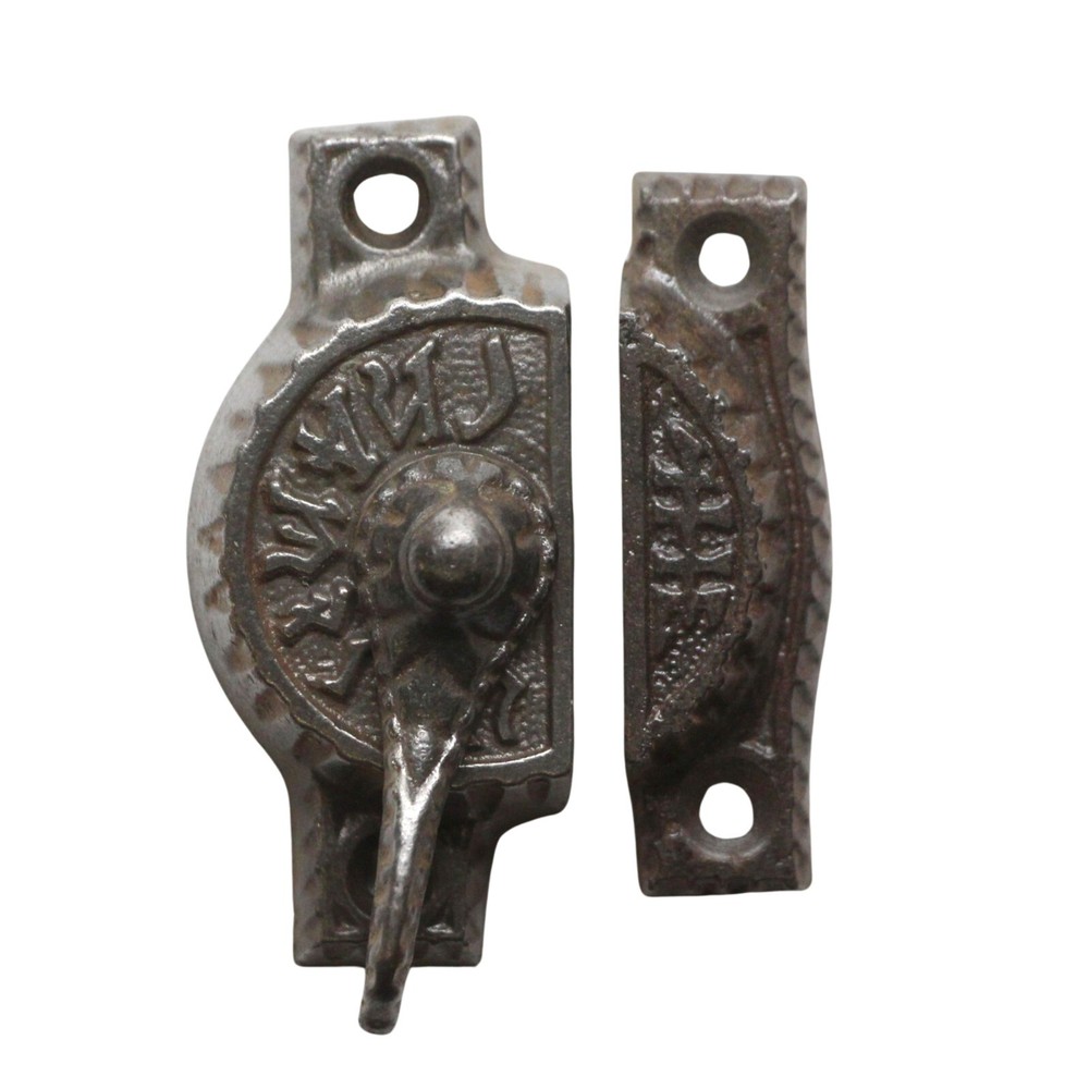Aesthetic Antique Black Cast Iron Window Lock