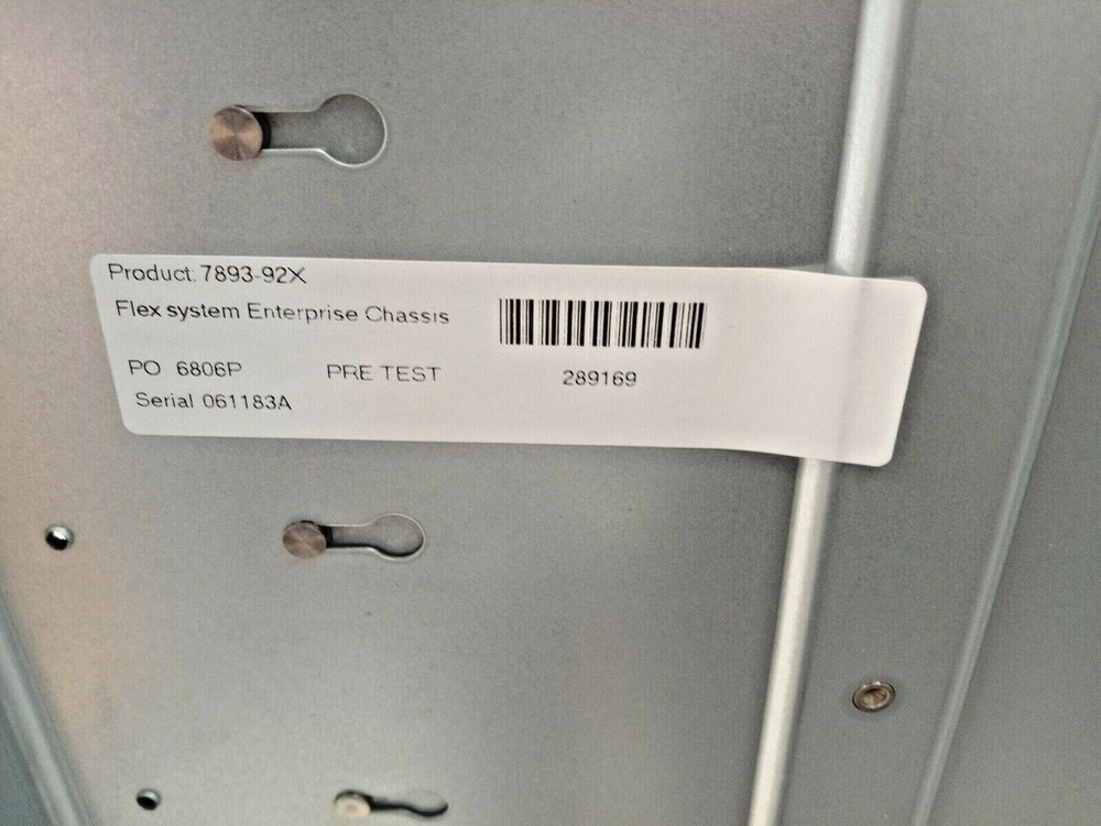 LENOVO FLEX SYSTEM CHASSIS 10U 7893-92X , VERY BASIC CONFIGURATION-SEE BELOW