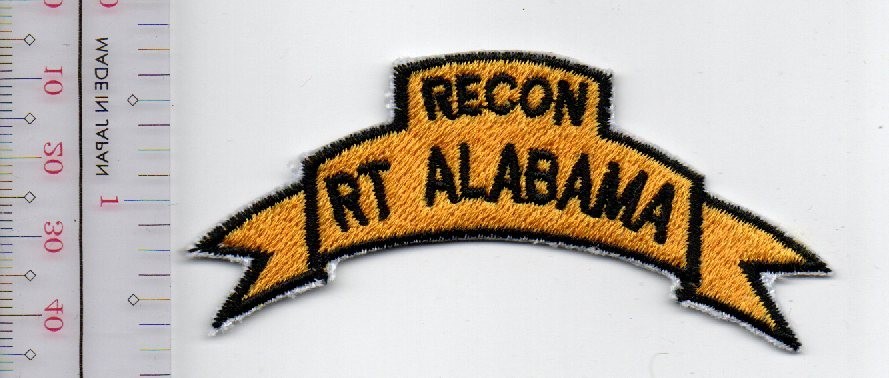 US Army  Recon RT Alabama Patch NO TARIFF