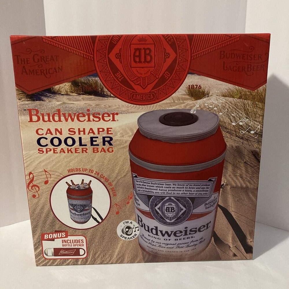 Budweiser Can Shape Cooler Bluetooth Speaker Bag