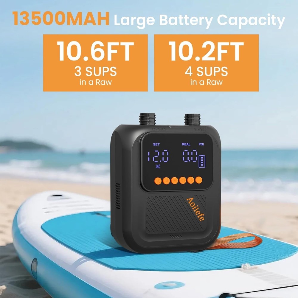 Intelligent Rechargeable SUP Pump with Deflation Function - Fast & Reliable