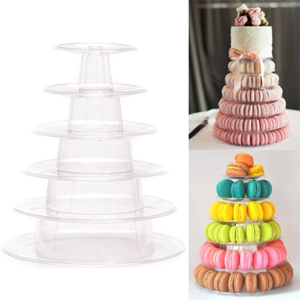 6 Tier Macaron Tower Stand Round Dessert Display Rack