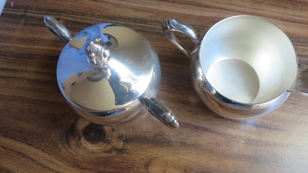 Silver Plate Sugar and Cream Set