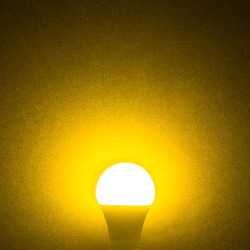 [2 Pack] LED Bug Repelling Amber Bulb 6W / 40W with Dusk-to-Dawn Sensor E26 Base