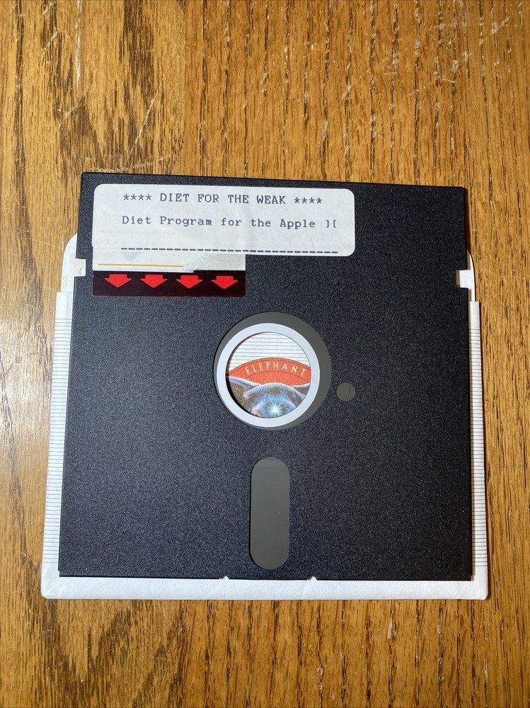 Software Apple IIe IIc Diet For The Weak Diet Program 5.25” Floppy Disk
