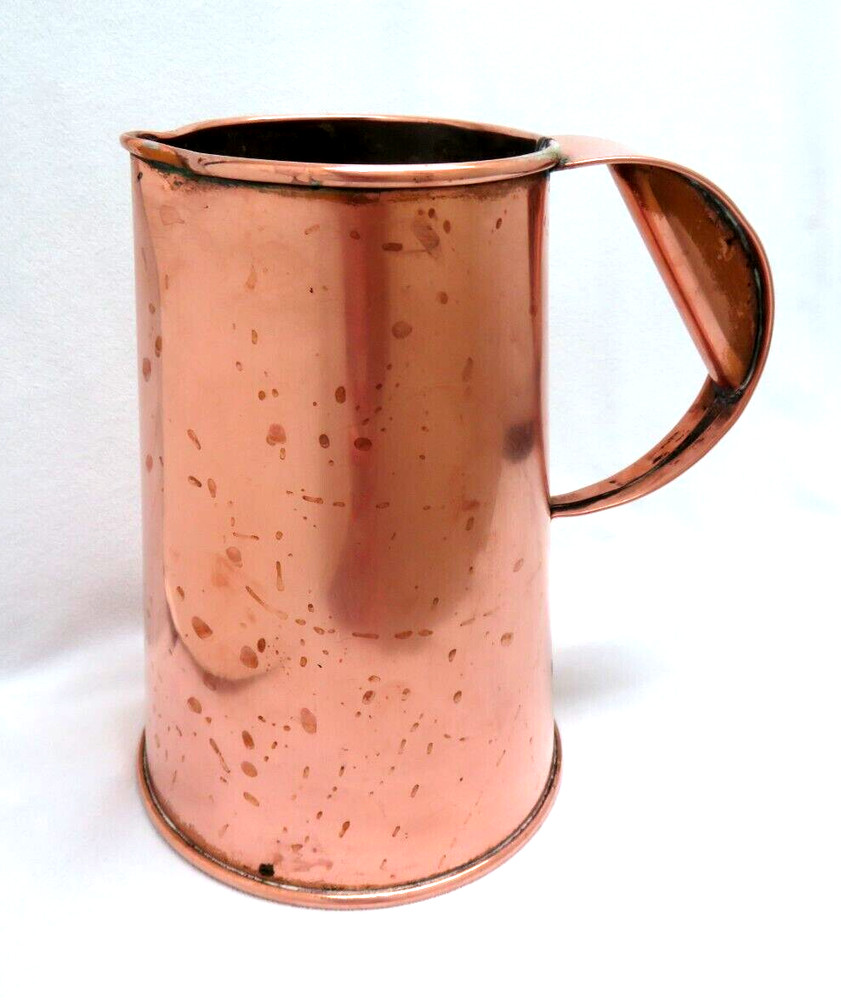 Vintage Copper Pitcher 7 1/2" Tall