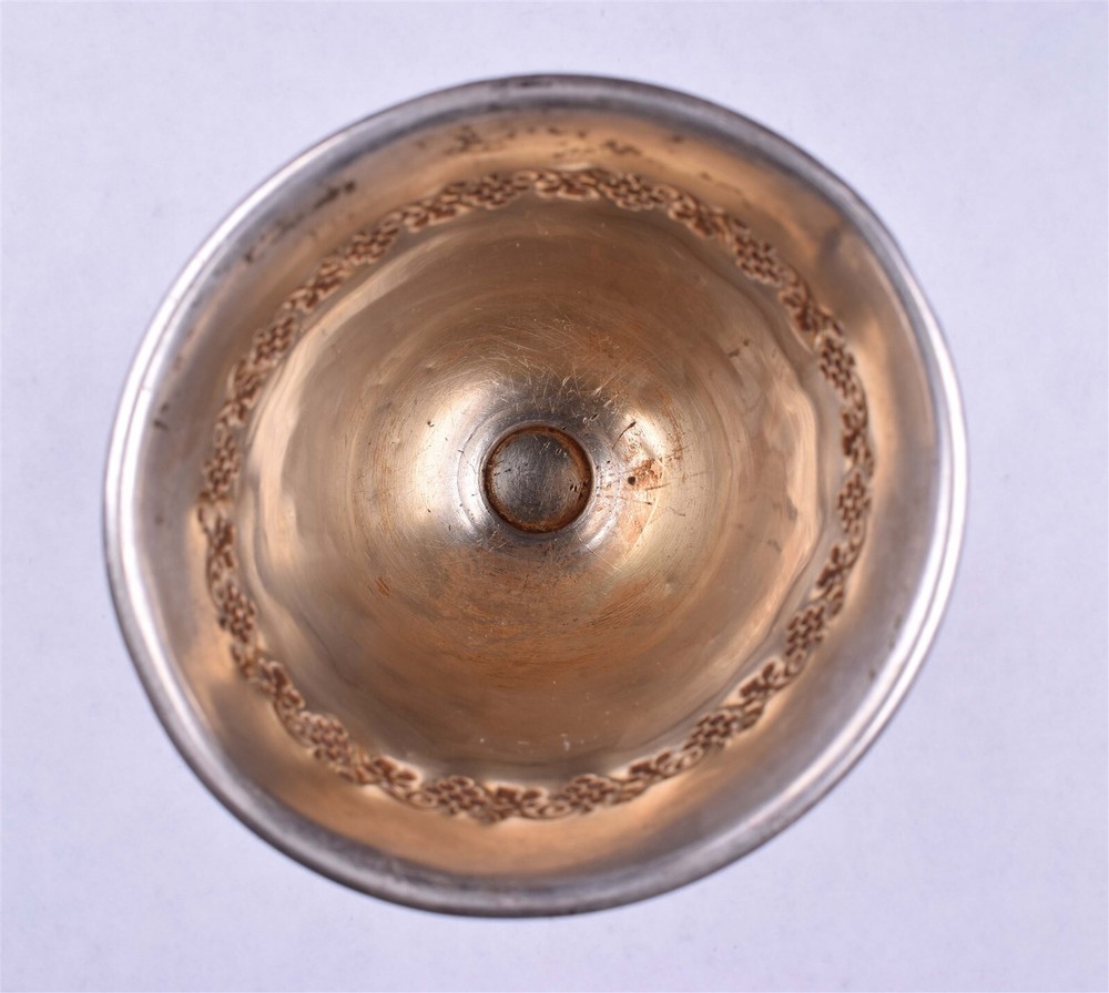 Antique 0.800 Silver Kiddush Goblet Cup Jerusalem
