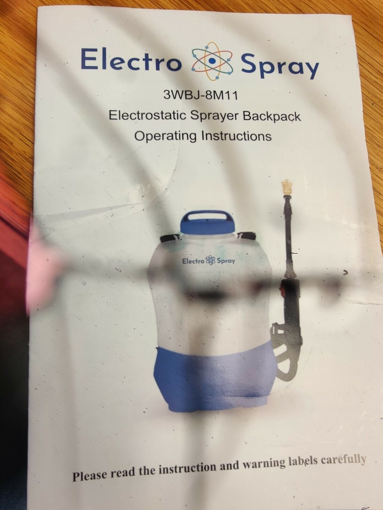 Electrostatic Backpack Electro Spray 12V Lithium Ion battery powered Sprayer