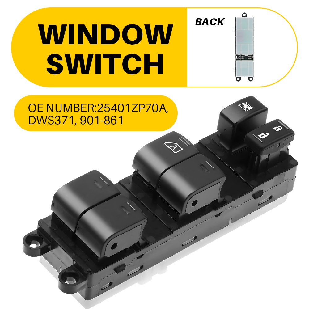 Master Power Window Control Switch Front Left Side For 2007-2019 Nissan Frontier