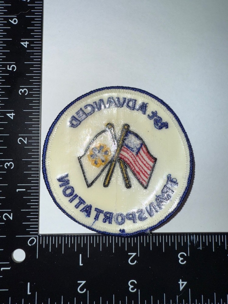 1st Advanced Transportation EMS Emergency Medical Services Patch Obsolete Flag